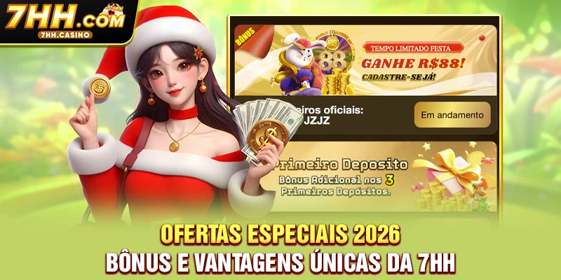 Ofertas especiais 2026 - Bônus e vantagens únicas da 7HH